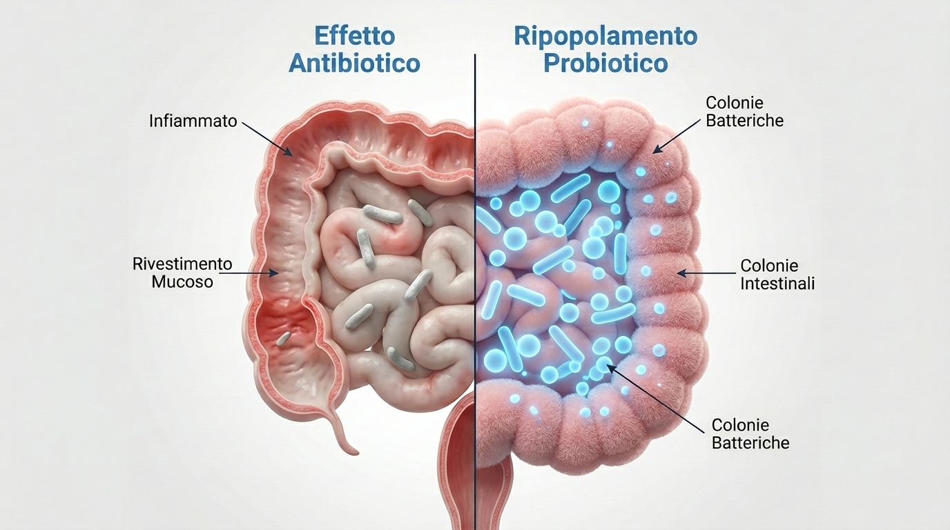 probiotici antibiotico ripopolamento intestinale