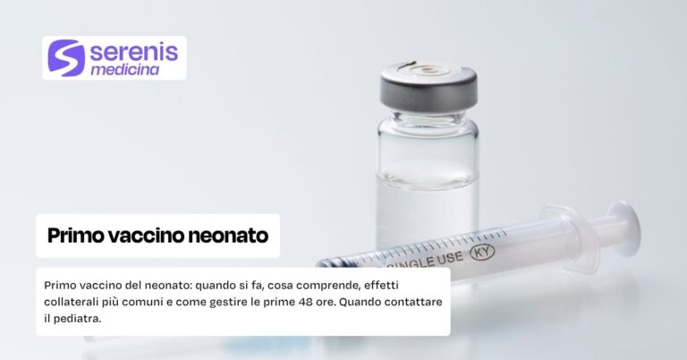 Primo vaccino nel neonato